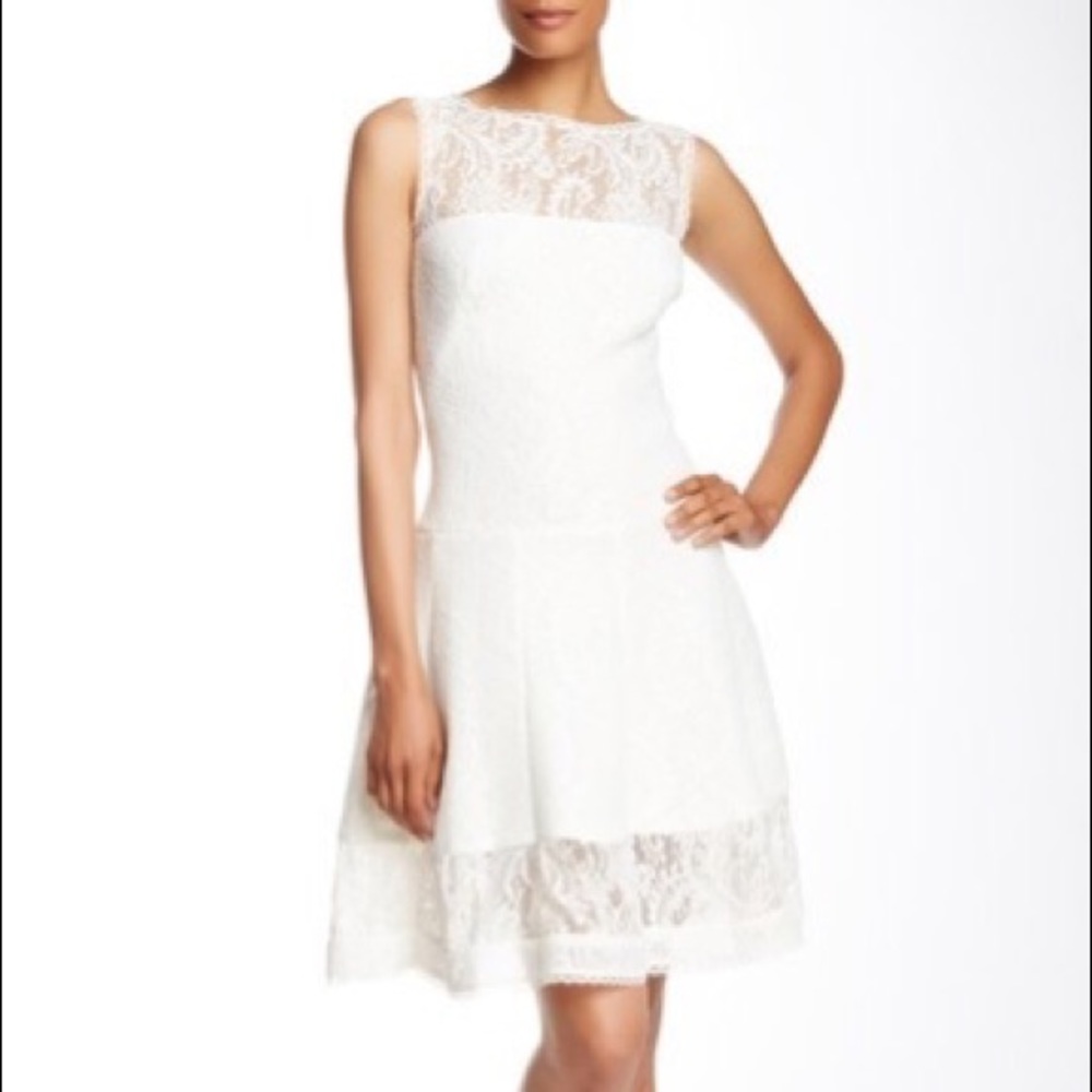 NWT Tadashi Shoji Bonded Lace Fit & Flare Dress